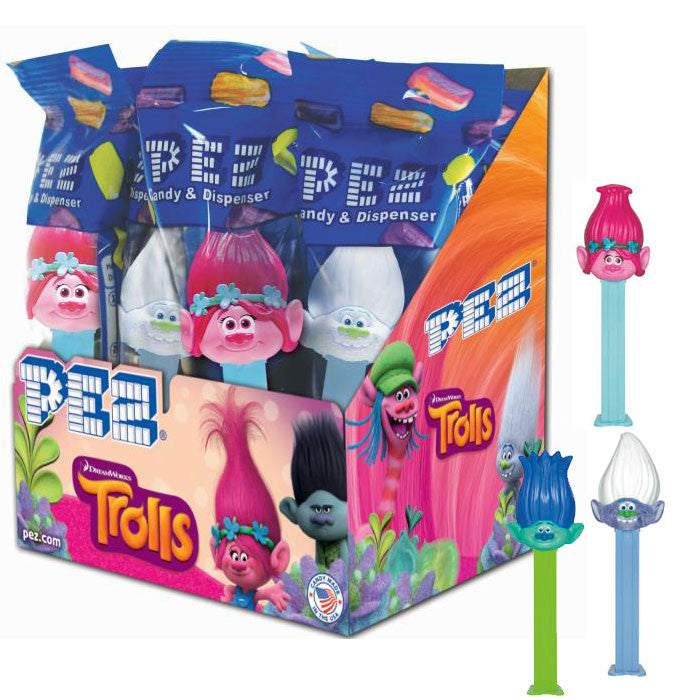 Pez Trolls Dispenser & Candy 12 Count