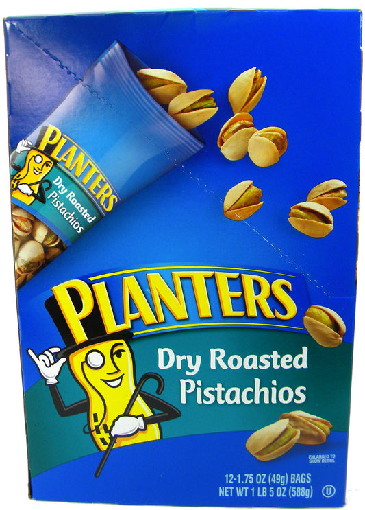 Planters Dry Roasted Pistachios 12ct