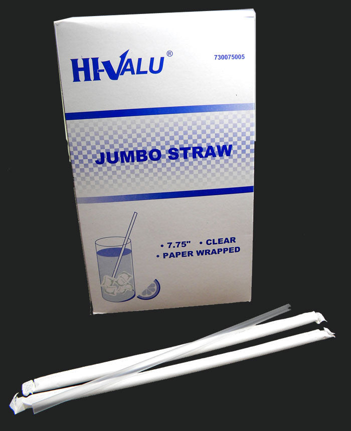 Plastic Drinking Straws 500ct Wrapped 7 3/4"
