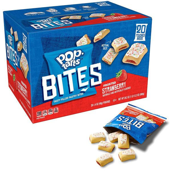 Pop Tart Bites Frosted Strawberry 20 Count
