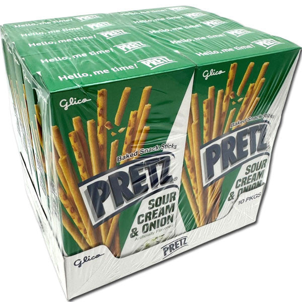 Glico PRETZ Sour Cream & Onion Baked Snack Sticks - 10ct