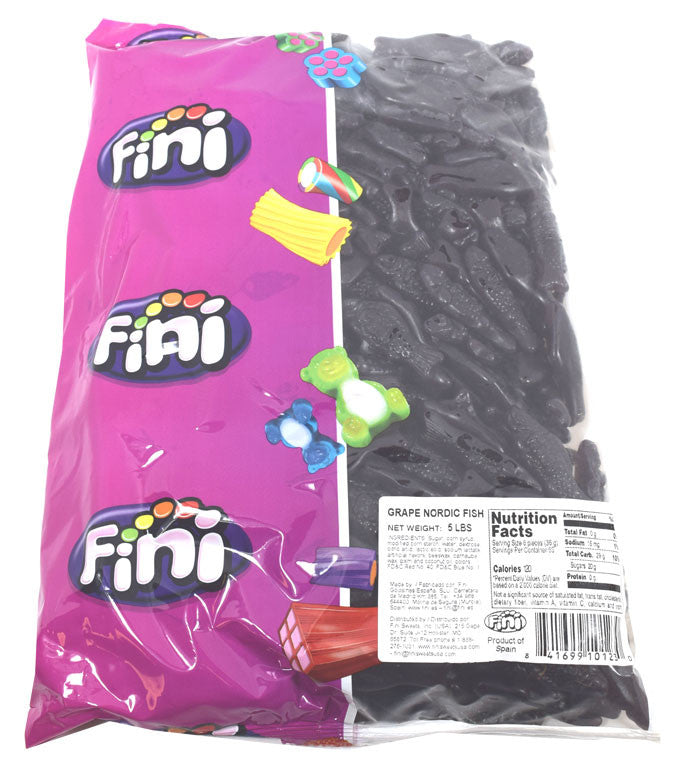 Purple Gummy Fish Nordic Grape 5lb Bag