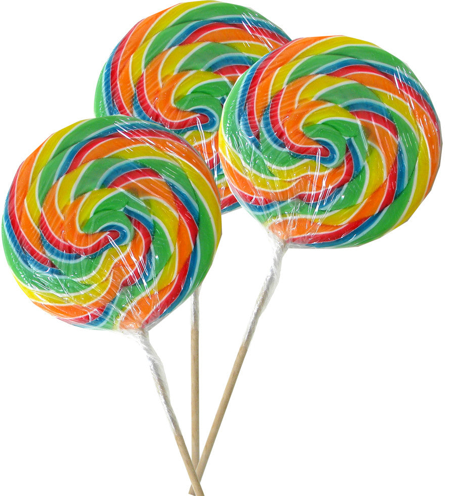 Rainbow Swirly Lollipop Jumbo Size