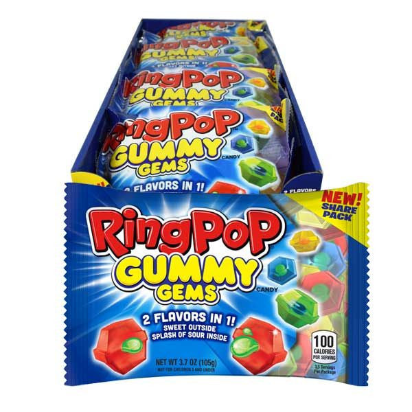 Ring Pop Gummy Gems 16 Count