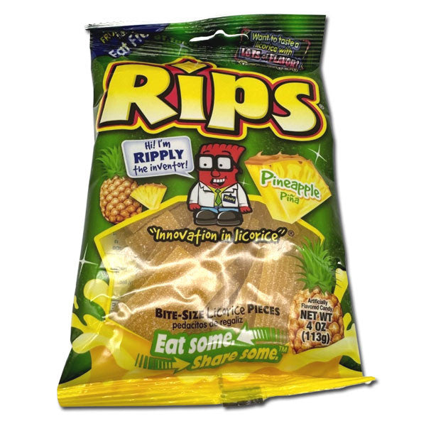Rips Bite-Sized Pineapple Licorice - 4oz