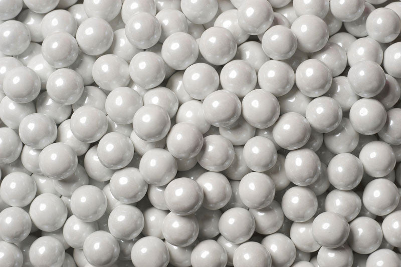 Shimmer White Mini Chocolate Balls 2lb Sixlets
