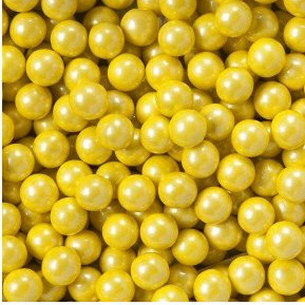 Shimmer Yellow Mini Candy Balls 2lb Bag Sixlets