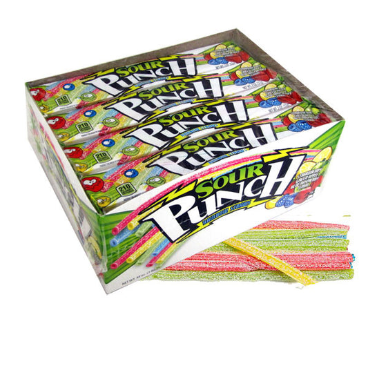 Sour Punch Rainbow Straws 24 Count