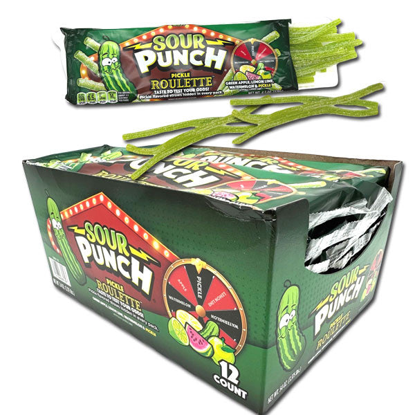 Sour Punch Pickle Roulette candy fun game