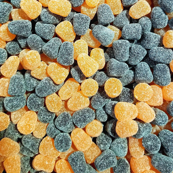 orange and black spice gumdrops