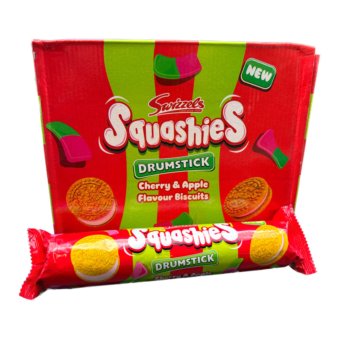 Swizzels Squashies Drumstick Cherry & Apple Flavour Biscuits - 160g / 16ct