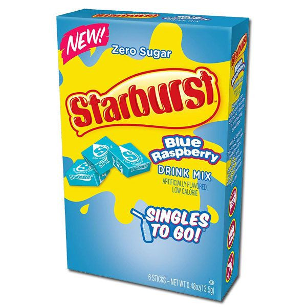 Starburst Singles To Go Zero Sugar Drink Mix, Blue Rasp 6 CT