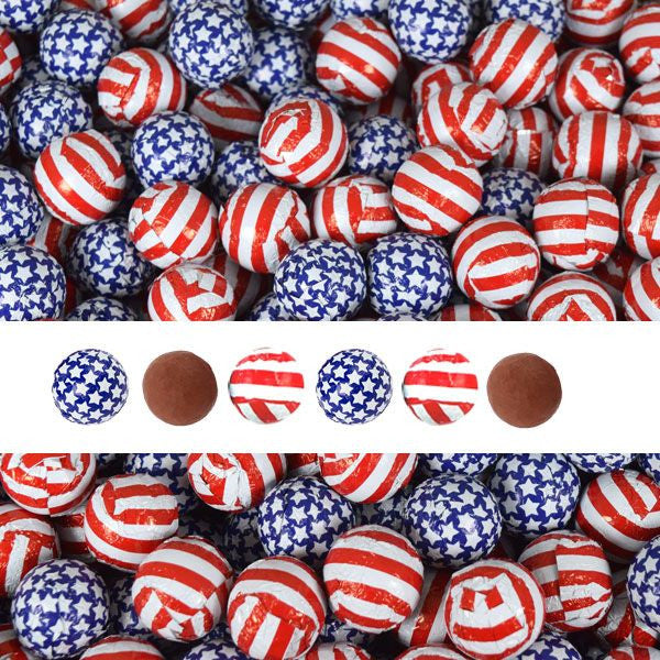 Stars & Stripes Patriotic Chocolate Balls 2lb (140)