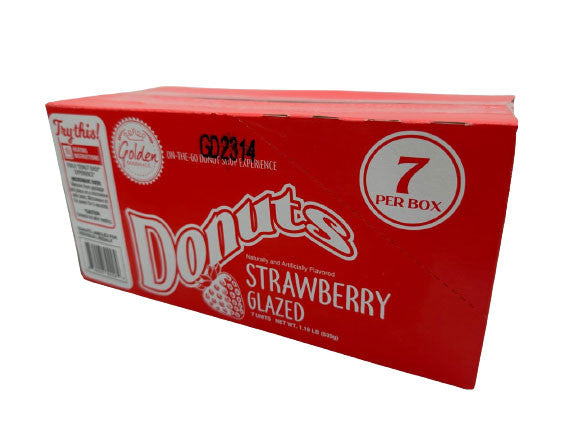 Golden Strawberry Glazed Donuts 7 Pack