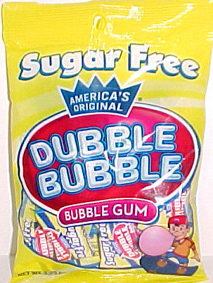 Sugar Free Dubble Bubble Bubble Gum 3.25oz Bag