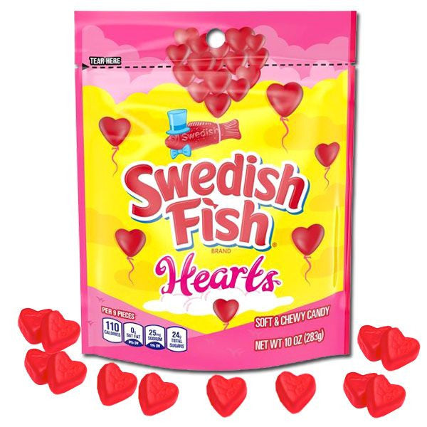 Swedish Fish Gummi Hearts 10oz Bag
