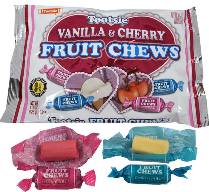 Tootsie Fruit Chews Valentine's Cherry & Vanilla 11.5oz