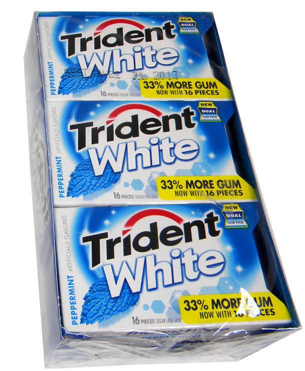 Trident White Sugarless Gum 9 Count - Peppermint