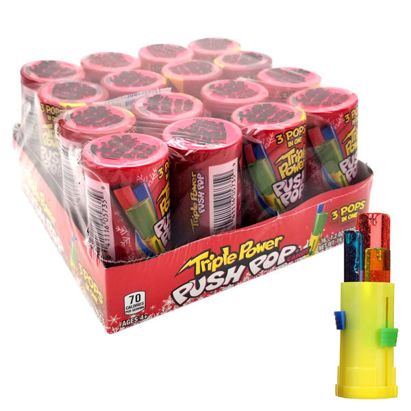 Push Pop Christmas Triple Power Lollipops