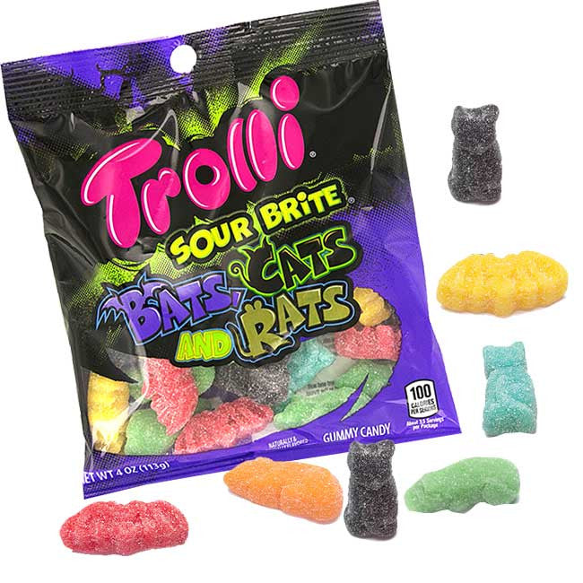 Trolli Sour Bats, Cats & Rats 4oz Bag