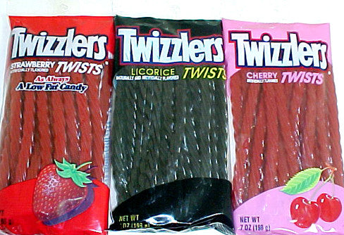 Twizzler Strawberry or Black Licorice 7oz Peg Bag