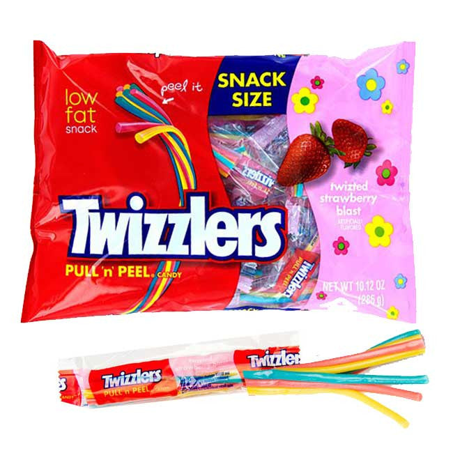 Twizzlers Pull 'n' Peel Licorice Strawberry Blast 10.12oz (24 Count)