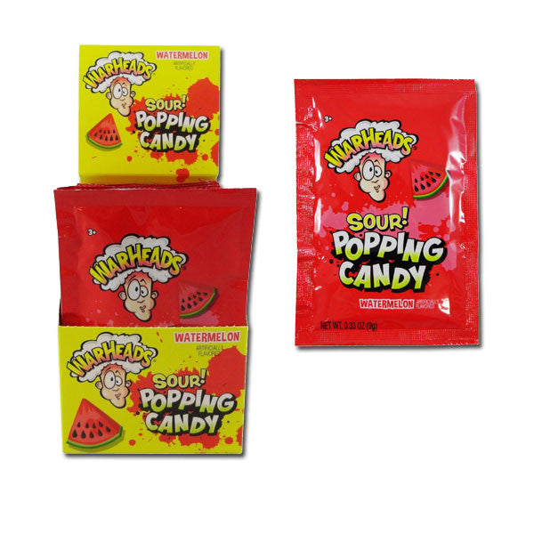 Warheads Popping Candy Sour Watermelon