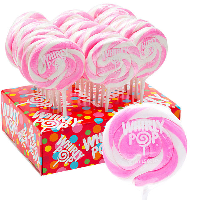 Whirly Pops Lite Pink and White 24 Count Adams & Brooks