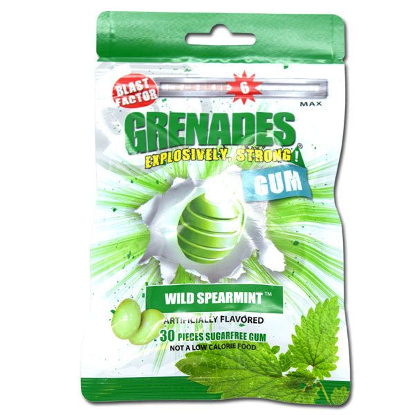 Grenades Wild Spearmint Sugar Free Gum