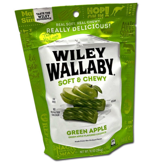 Wiley Wallaby Soft & Chewy Green Apple Licorice - 10oz