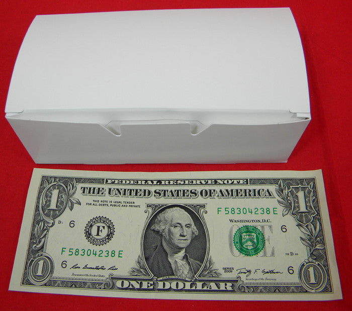 1 1/2lb White Empty Candy Box 25 Count