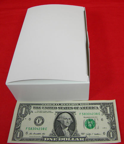 1 1/2lb White Empty Candy Box 25 Count