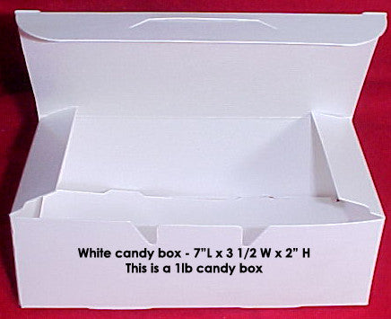 1lb White Empty Candy Box 25 Count