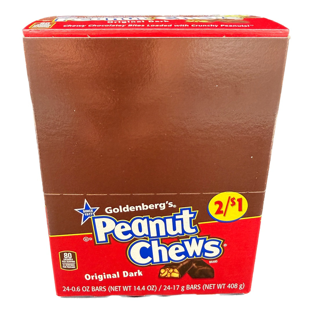 Goldenberg’s Peanut Chews Original Dark - 0.6oz / 24ct
