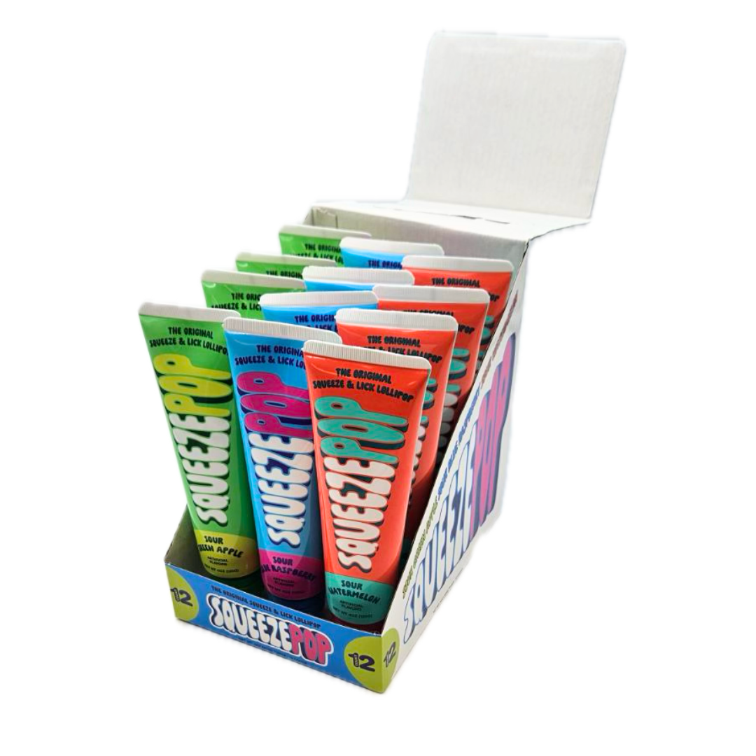 Squeeze Pop Squeeze and Lick Lollipop - 4oz / 12ct