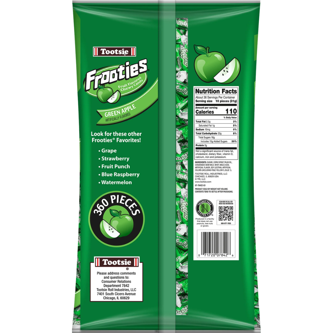 Green Apple Tootsie Frooties - 360ct
