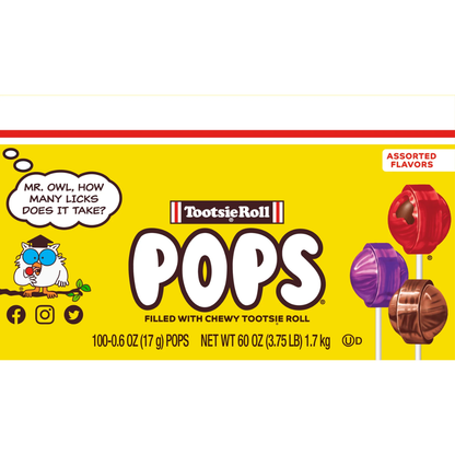 Assorted Tootsie Roll Pops - 100ct