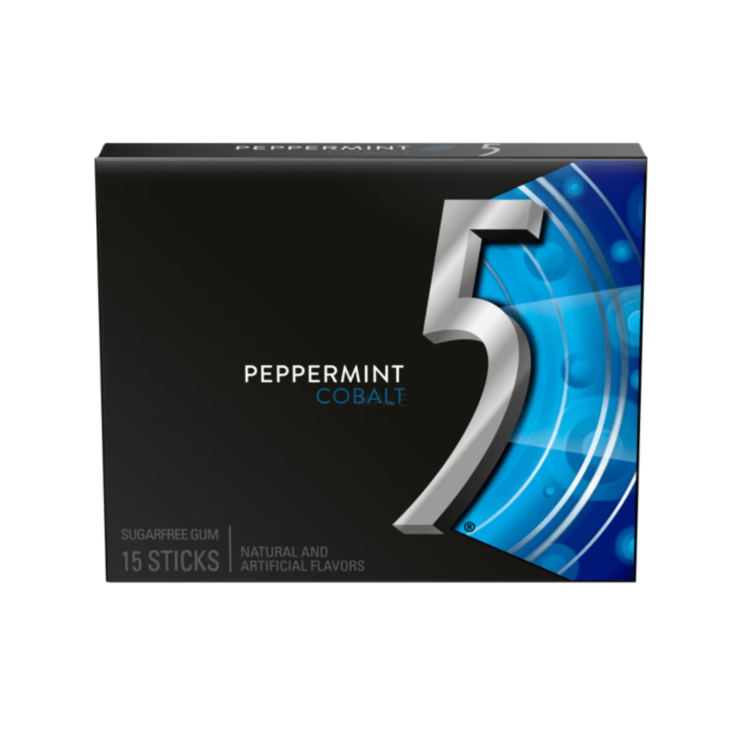 5 Gum Spearmint Cobalt Sugarfree - 15pc / 10ct