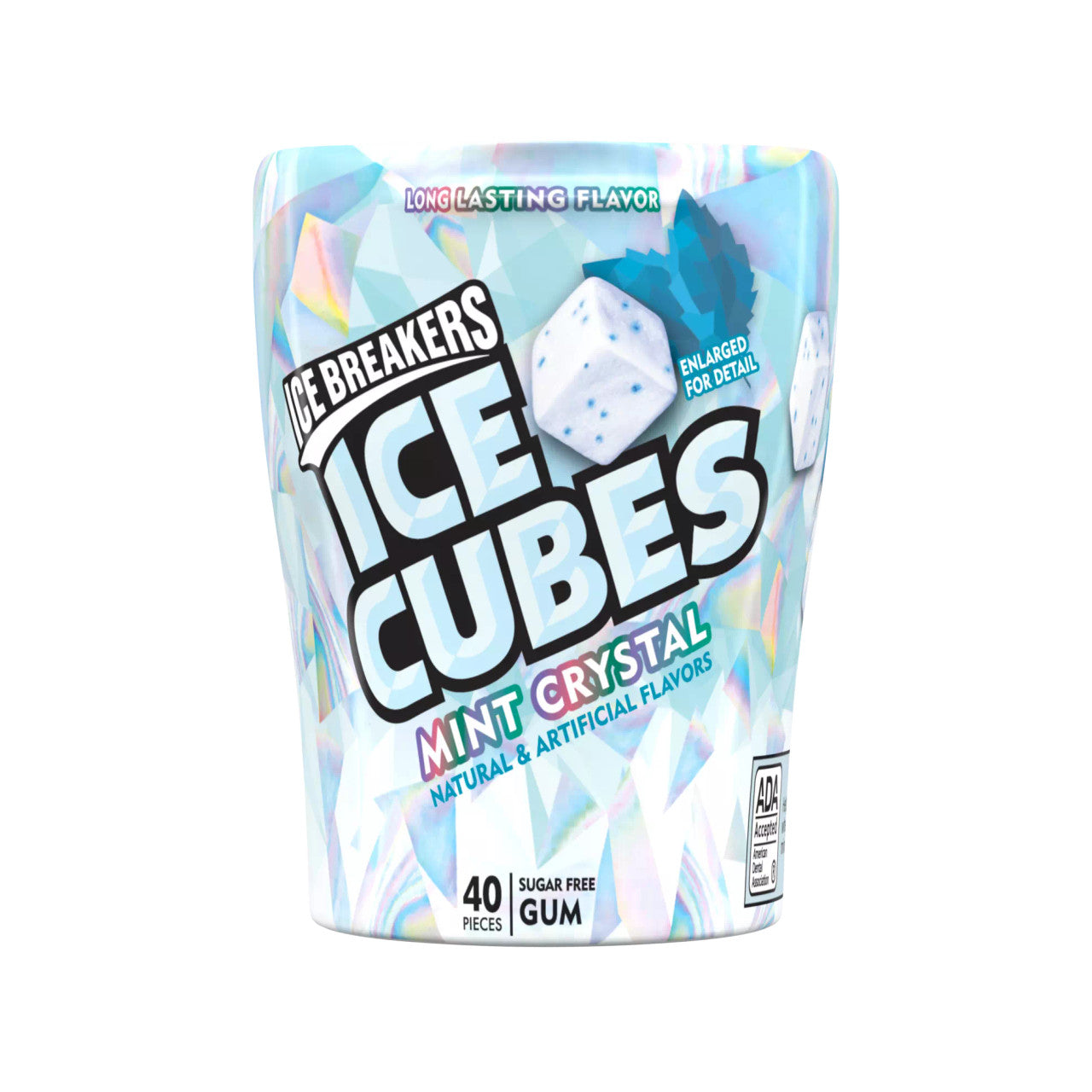 ICE BREAKERS Ice Cubes Mint Crystal Sugarfree Gum - 40pc / 6ct