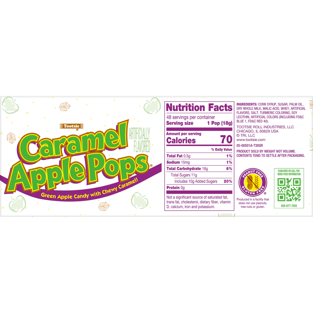Tootsie Caramel Apple Pops - 0.625oz / 48ct