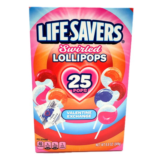 LifeSavers Valentine's Day Swirled Lollipops - 25ct