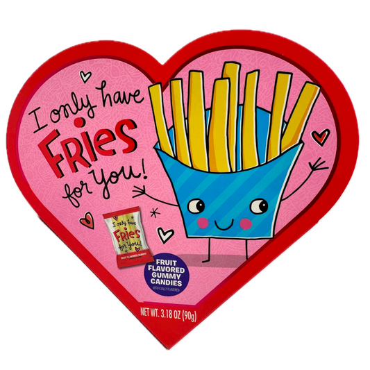 "I Only Have Fries for You" Gummy Candy Heart Box - 3.18oz
