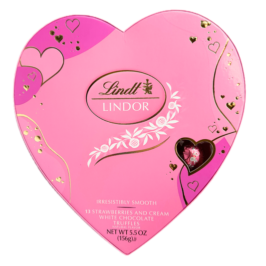 Lindt Lindor Valentine's Day Strawberries and Cream White Chocolate Truffles - 5.5oz / 13ct