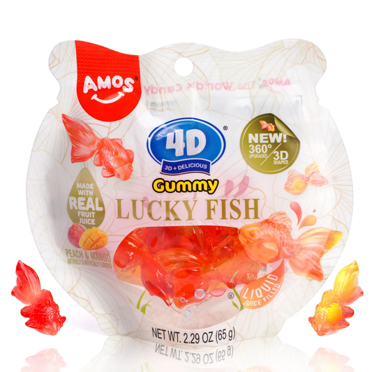 AMOS 4D Lucky Gummy Fish - 3.95oz