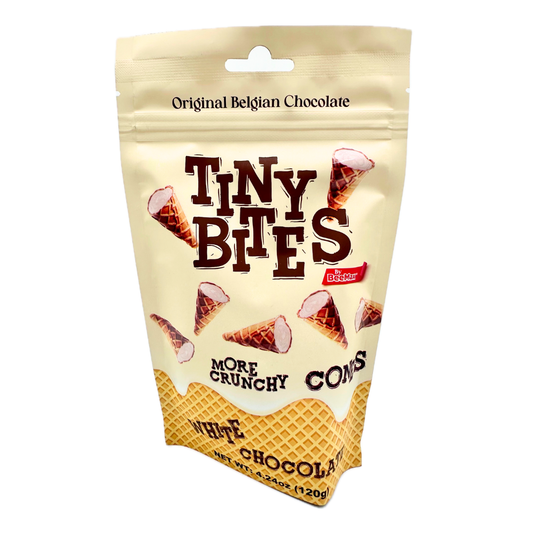 Tiny Bites Mini Waffle Cones with White Chocolate - 4.24oz