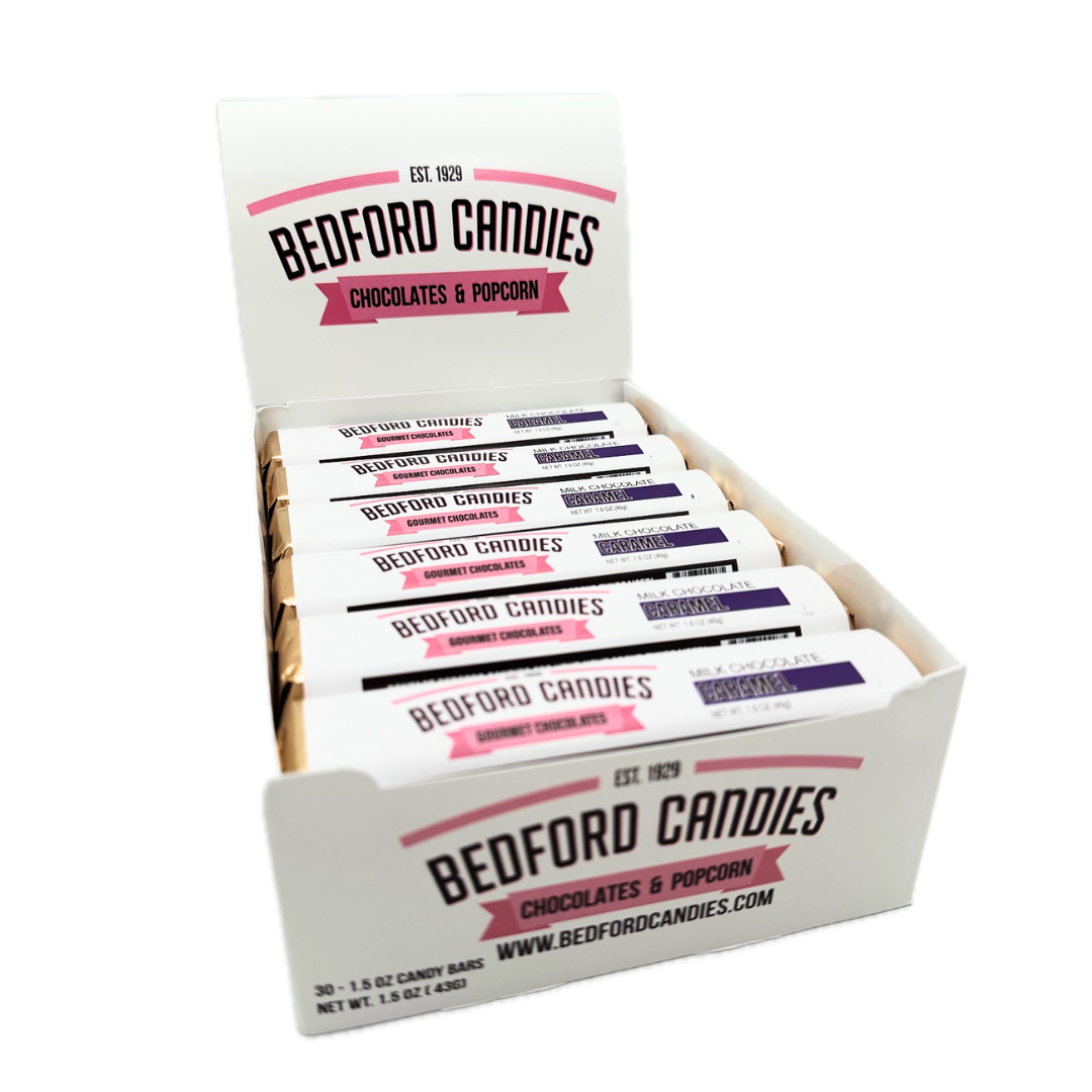 Bedford Candies Milk Chocolate Caramel Bars - 1.6oz / 30ct