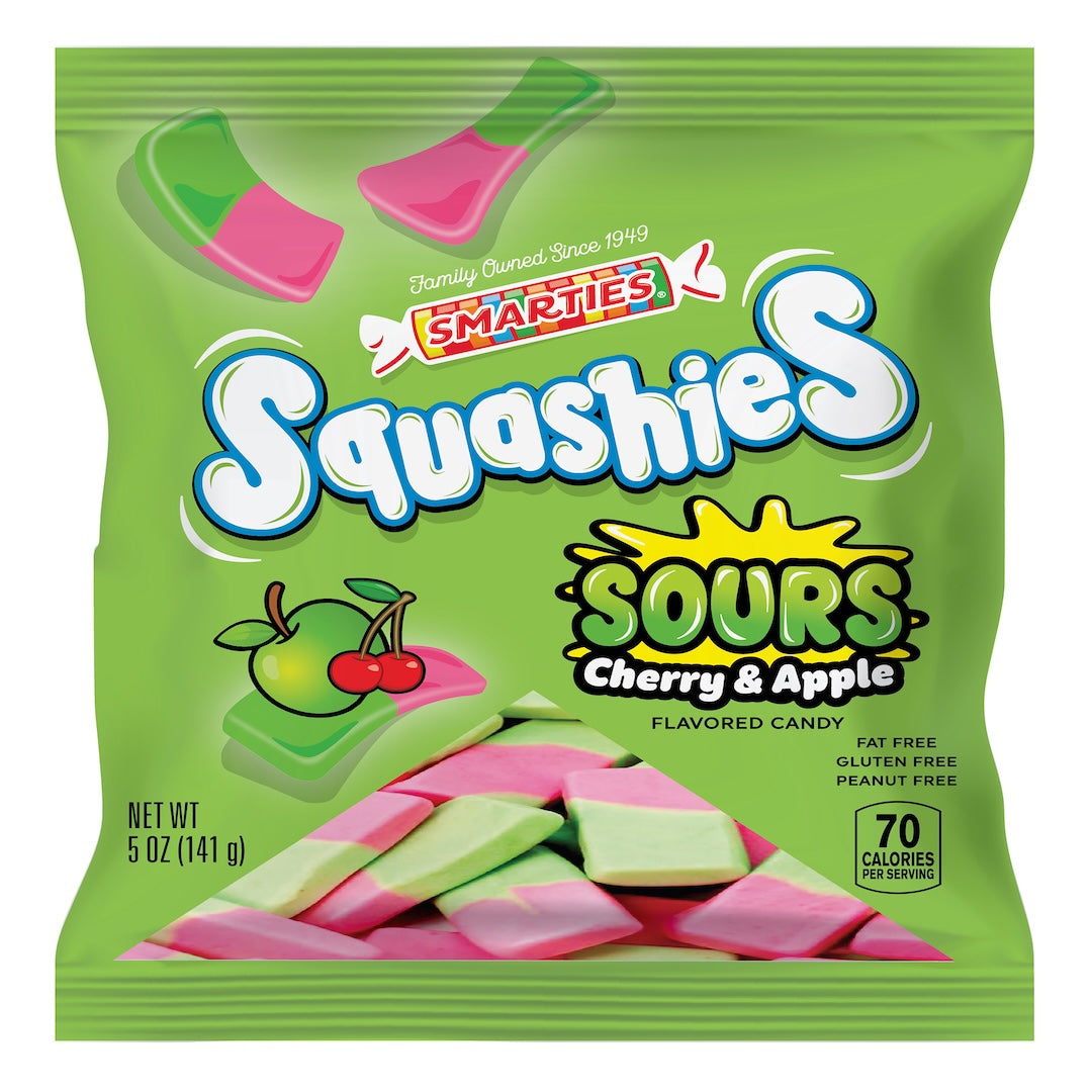 Smarties Squashies Cherry & Apple Sours - 5oz