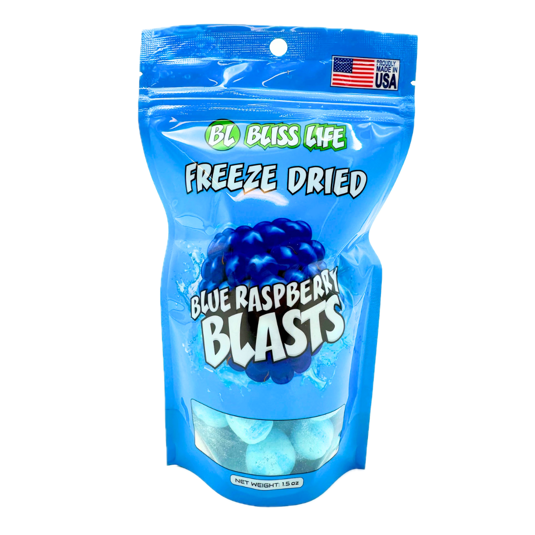 Bliss Life Freeze Dried Blue Raspberry Blasts - 1.5oz – Blair Candy Company
