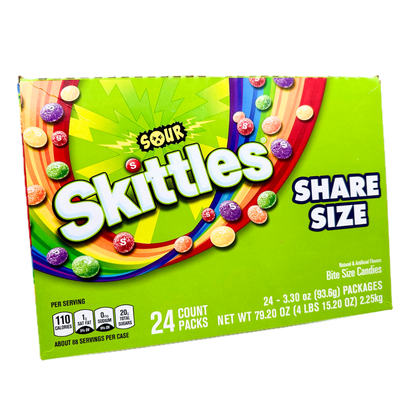 Skittles Sour Candy Share Size - 3.3oz / 24ct