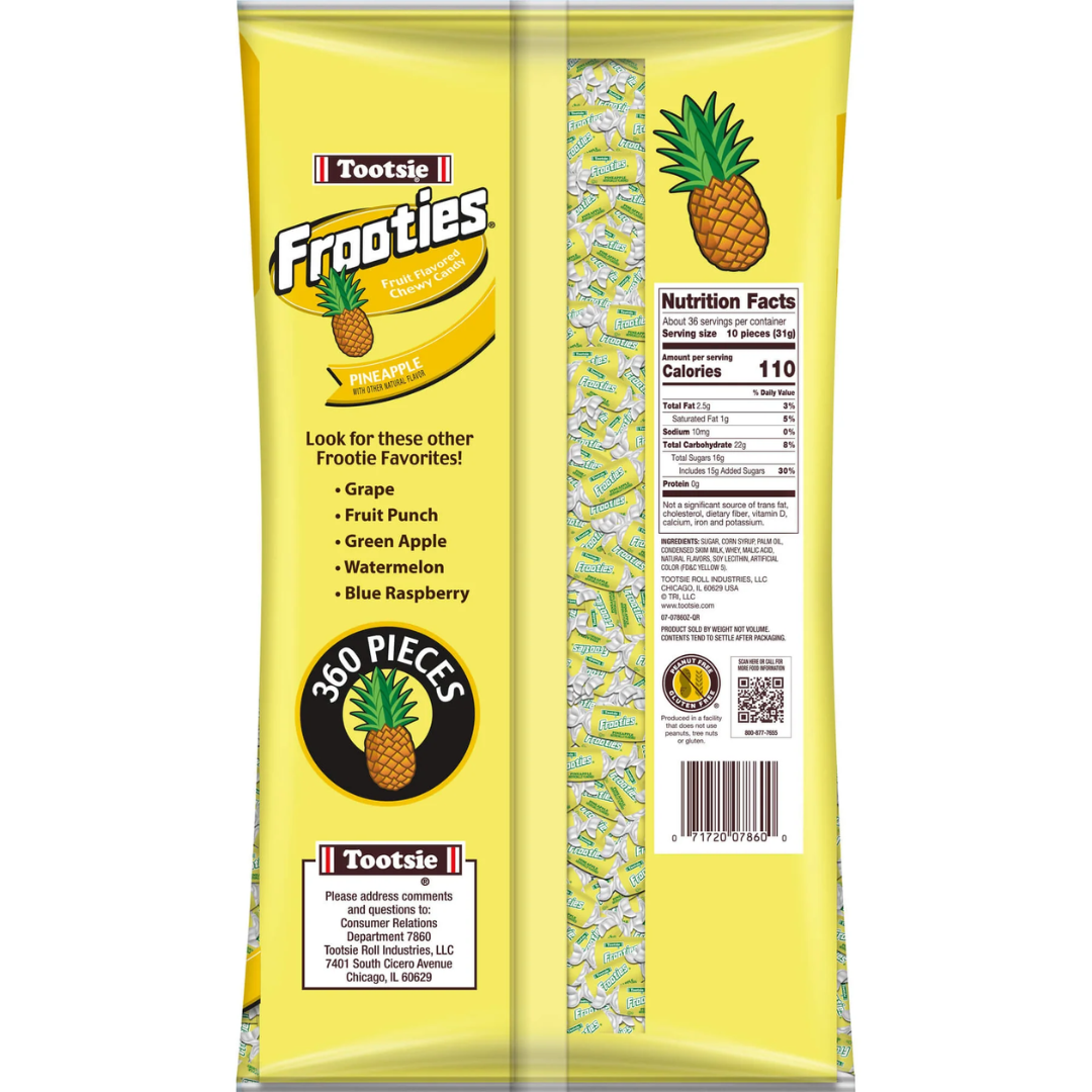 Pineapple Tootsie Frooties - 360ct
